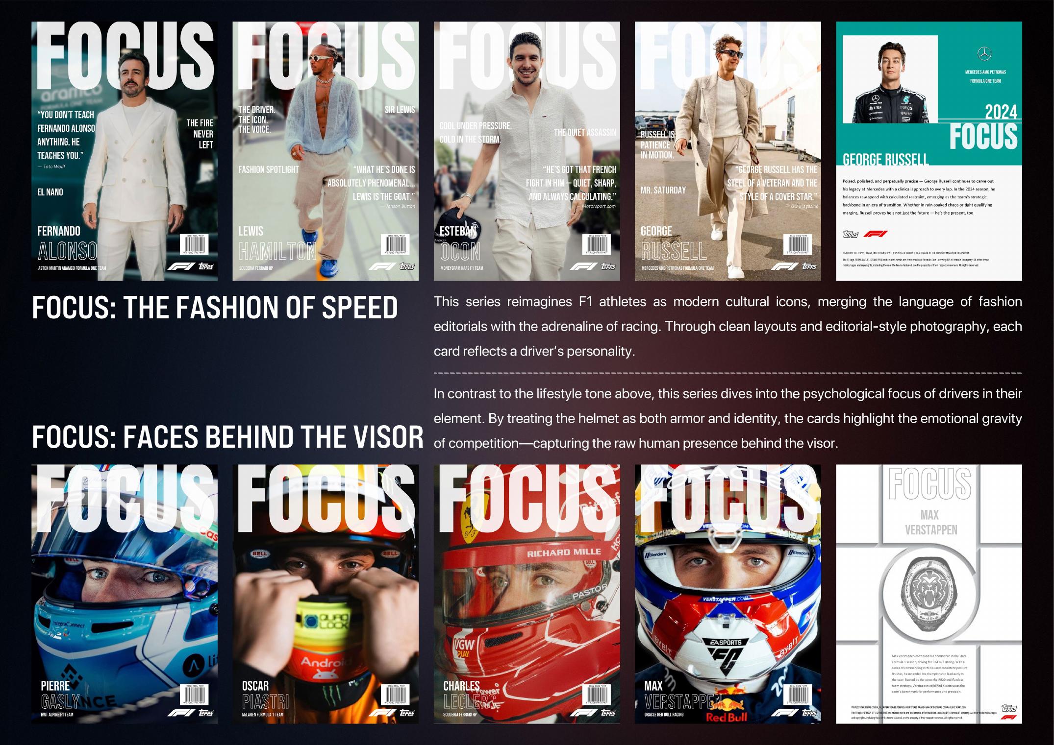 Formula 1 fan collection board titled The Fashion of Speed